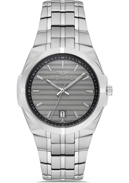 Ferro Gümüş Renk Çelik Kordon Erkek Kol Saati Fonksiyonlar Aktif 3 Atm Su Geçirmez TH-FM40143A-A4