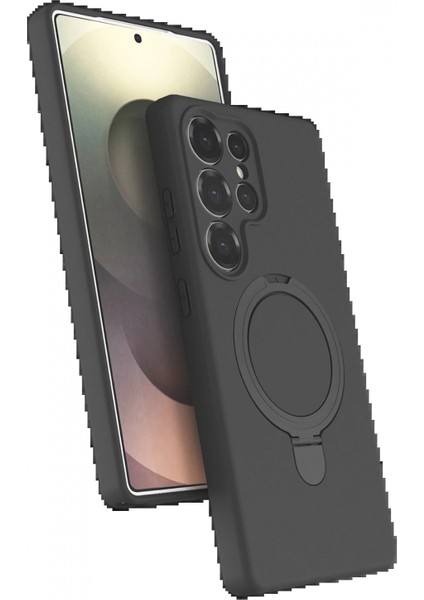 Samsung Galaxy S24 Ultra Regal Magsafe Standlı Kapak - Titan Gri