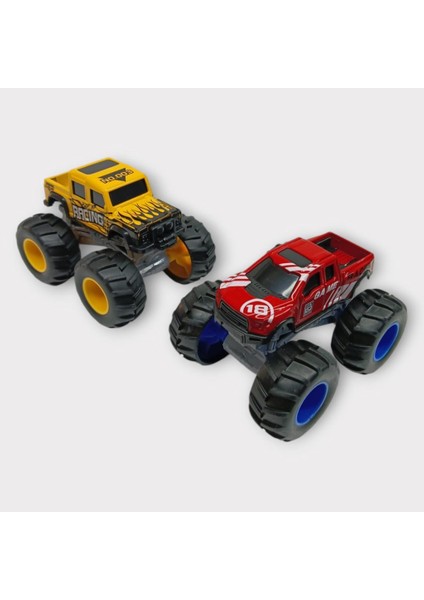 Mini Off-Road Araçlar 2'li - Sarı Kırmızı (Lisinya)