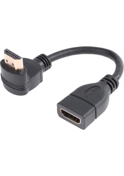 HDMI Dişi Erkek Uzatma 90 Derece Dirsek Çevirici Dönüştürücü Kablosu