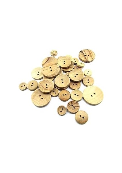 Dikme, 2 Delik Çanak Model, Ahşap, Zeytin AĞACI,100 Adet 20MM-32L modelleri