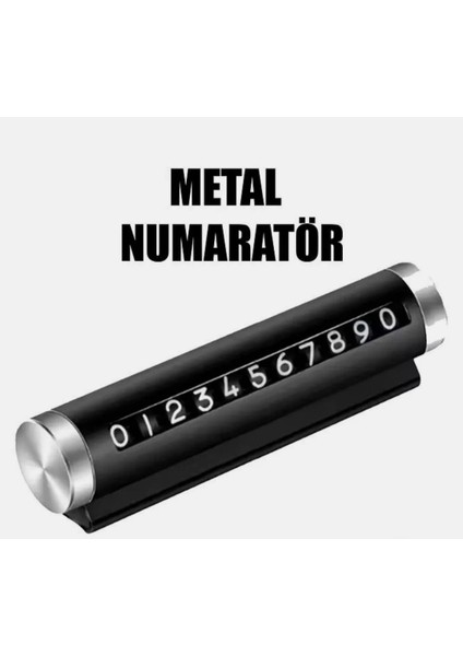 Metal Kasa Numara Çevirmeli Araç Içi Telefon Numaratör Park Numarası Parkmatik Araba Numaratör