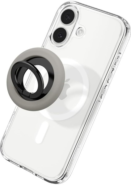 Nanopop Magfit Için Manyetik Telefon Tutucu & Stand Magsafe Özellikli Ring Truffle Gray - AMP09032
