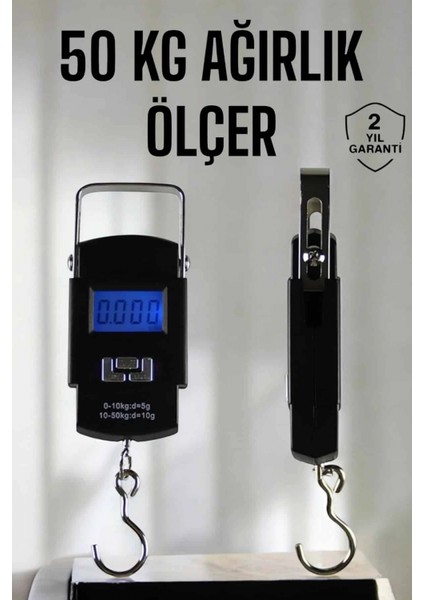 Ieg Ağırlık Ölçer 50 kg El Terazisi El Kantarı Pilli LED Ekran