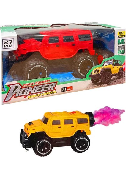 Pasifik Kumandalı Duman Atan Jeep CD8108P Off Road F/f R/c 27MHZ 1:16 Şarjlı 3+