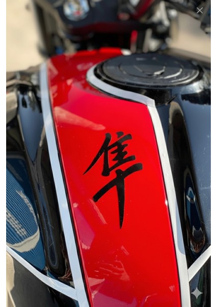 Motor-Araba-Kask Için Dekoratif Japonca Yazı Siyah Hayabusa Logo Sticker Etiket 10CM