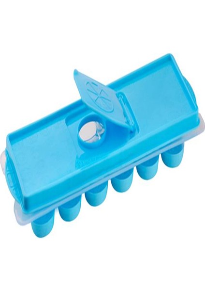 Silikon Tabanlı Buzluk Buz Kalıbı Kare Buz Kalıbı Doldur Kullan Mavi Viole