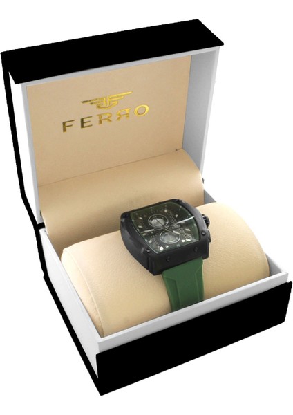 Ferro Asker Yeşili Silikon Kordunlu Erkek Kol Saati TH-FM31351DWT-ZF2 fiyatları