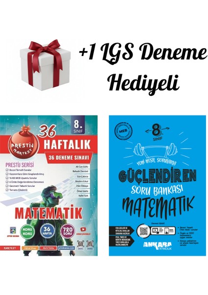 Nartest,ankara 8.sınıf (Lgs) Matematik 36 Haftalık Deneme Güçlendiren Soru Bankası + 1 Deneme Hediye