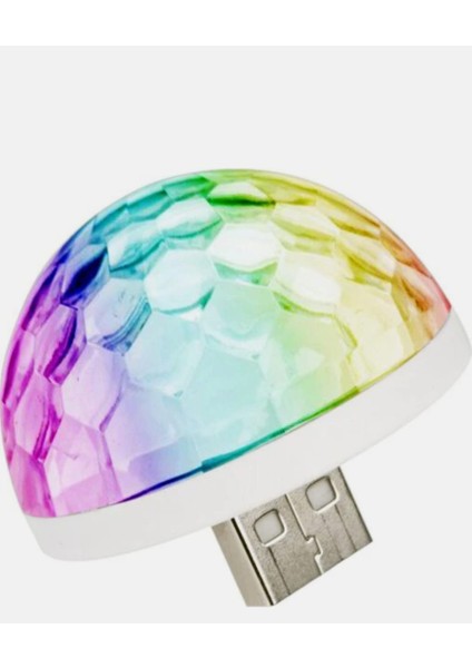 USB Disko Topu Sese Duyarlı Renkli Işıklı LED Lamba