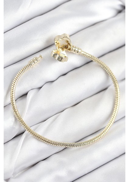 Bfs Pirinç Charm Zirkon Taşlı Yonca Model Gold Renk Kadın Bileklik fiyatları