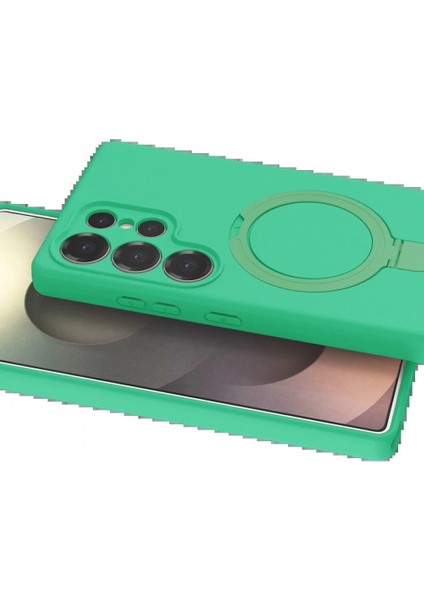Samsung Galaxy S24 Ultra Regal Magsafe Standlı Kapak - Yeşil fırsatları