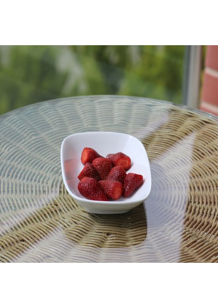 17 cm Porselen Kare Kare Kayık Tabak Kahvaltılık Mezelik 6 Adet fiyatları