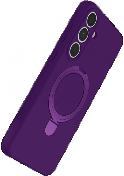 Samsung Galaxy S24 Fe Regal Magsafe Standlı Kapak - Derin Mor modelleri