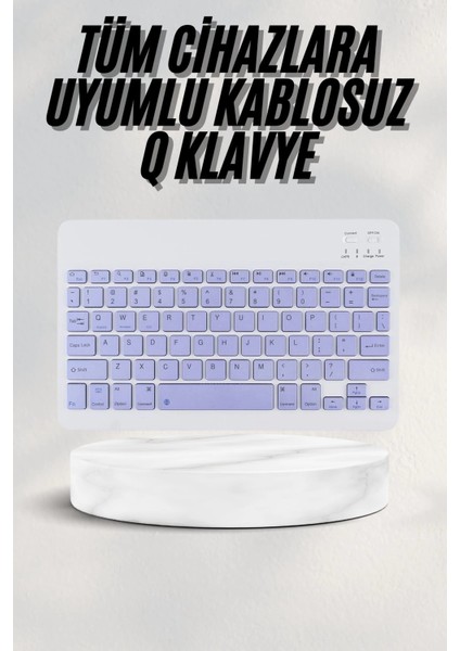 Bfs Android ve Ios Uyumlu Bluetooth Kablosuz Türkçe Q Klavye Renkli