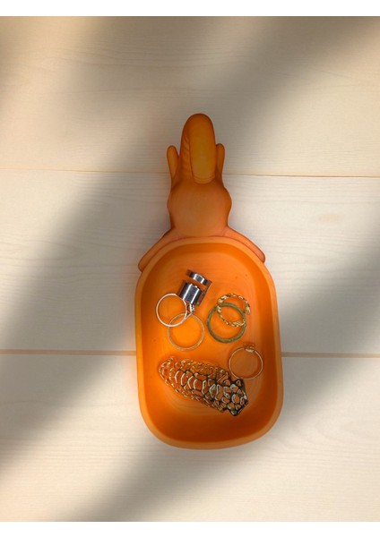 Fil Tasarımlı Turuncu Takı Kutusu | Dekoratif Takılık Organizer modelleri