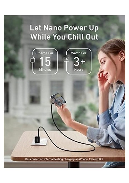 Anker 322 Usb-C To Usb-C 1.8m Şarj/data Kablosu, Beyaz, 60W Güç Destekli, A81F6 modelleri