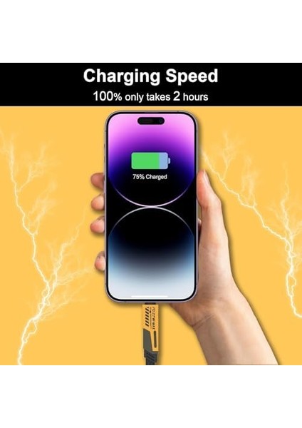 4’ü 1 Arada Hızlı Şarj Kablosu 100W – Type-C, Usb-A, Lightning, Çoklu Dönüştürücü Kablo | Pd 27W / Qc 4.0 Uyumlu, Naylon Örgü, Dolaşmaz Tasarım (Sarı/siyah) fiyatları