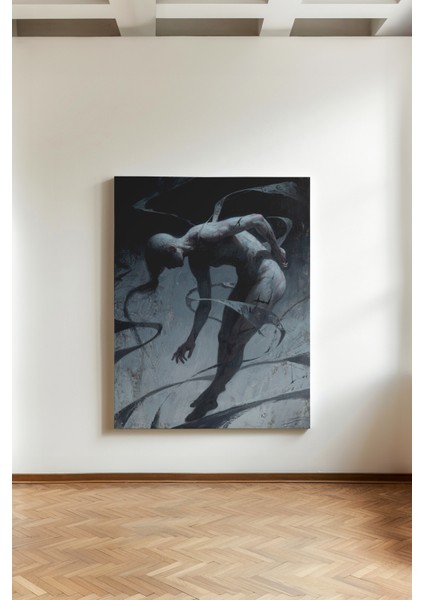 Ruhun Çatlaması - Kanvas Tablo - Gotik Sürrealizm Figüratif Modern Duvar Dekoru