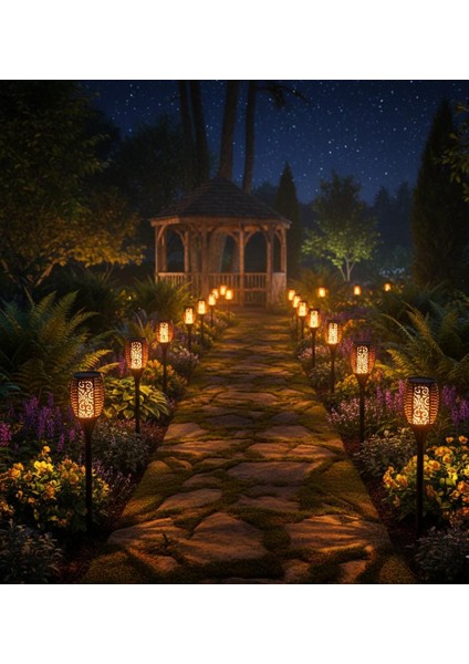 Alev Efektli Solar Bahçe Lambası fiyatları