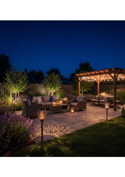 Alev Efektli Solar Bahçe Lambası fırsatları