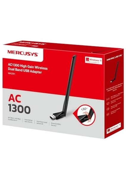 MA30H, AC1300 Mbps, Çift Bant, USB 3.0, Yüksek Çekim Güçlü Wi-Fi 5 USB Adaptör fiyatları