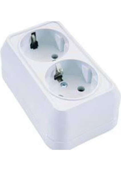45182 Sıva Üstü Ikili Topraklı Priz, Beyaz