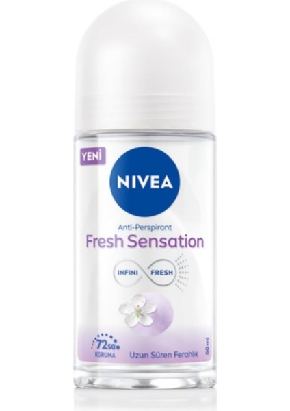 Nıvea Fresh Sensation Kadın Roll On Deodorant 50 Ml,72 Saat Anti-Perspirant Koruma fiyatları