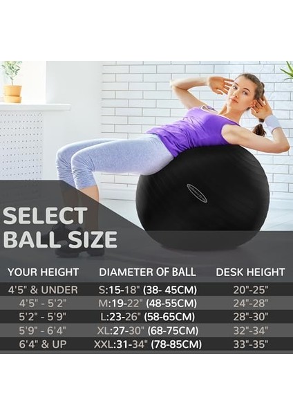 Balancefrom Anti-Burst And Slip Resistant Exercise Ball Yoga Ball Fitness Ball Birthing Ball With Quick Pump, 2,000-POUND Capacity modelleri