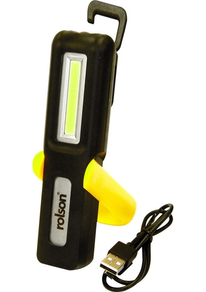 61467 3W USB Rechargeable Cob Torch & Lamp
