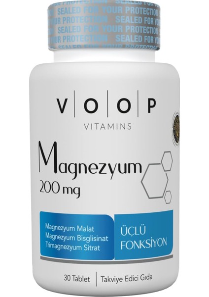 Voop Magnezyum 200 Mg 30 Tablet fiyatları