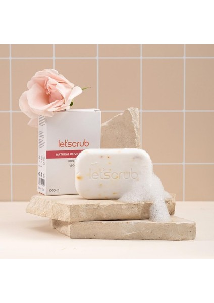 Let'scrub Gül Özlü Zeytinyağlı Doğal Sabun modelleri