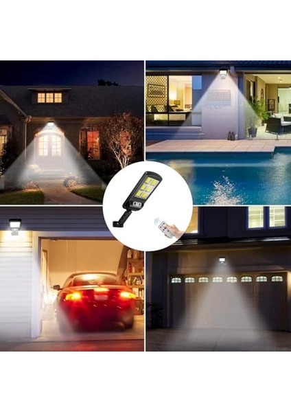 Solar Güneş Enerjili Bahçe LED Aydınlatma 120 LED Aydınlatma Uzaktan Kumandalı Sensörlü Gece Sensörlü LED Işık Bahçe LED Aydınlatması modelleri