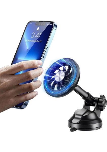 Teknosepetim iphone 11 12 13 14 15 Pro Max Mıknatıslı Gögse Yapışan Uzayan Oto Telefon Tutucu Stand Vantuzlu 360 Yuvarlak Halka Hediye