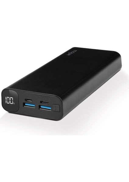Mojue PB06 20.000MAH Pd 20W LCD Ekranlı Taşınabilir Şarj Aleti / Powerbank Siyah