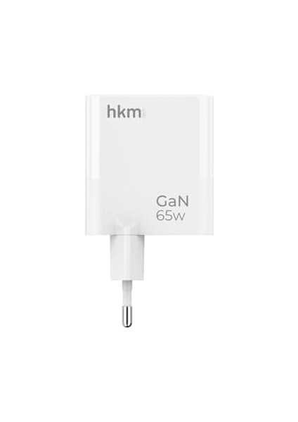 Hkm Tech Gan Multı 65W Usb-A ve 2*type-C Üç Portlu Hızlı Şarj Aleti, Güç Adaptörü, Beyaz modelleri