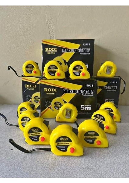 Şerit Metre 5 Metre * 25 mm Kilitli Askılı