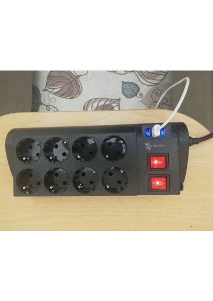 Akım Korumalı Priz, Dayanıklı, Çocuk Koruması, 8'li Priz, Sekizli, 3 Usb'li, 2 mt Yüksek Akım Dirençli Kablo, Priz Ftr-08 fiyatları