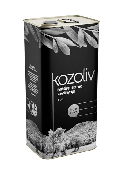 Soğuk Sıkım Naturel Sızma Zeytinyağı 5 Lt Teneke Kutu