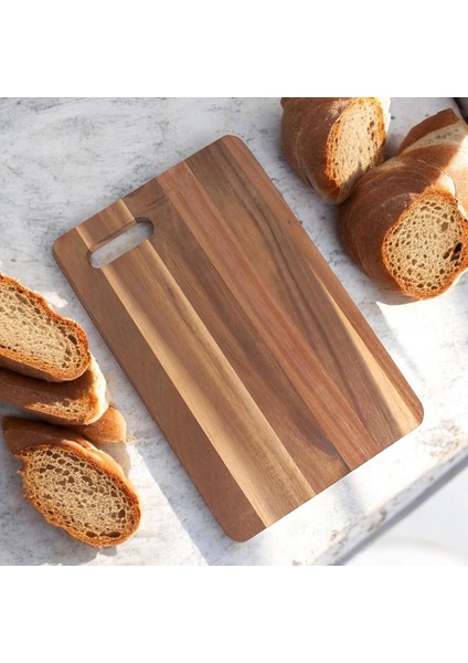 Akasya Kesme Tahtası Antibakteriel Yıkanabilir Doğrama Tahtası Dikdörtgen 28X18CM | Antibakteriyel ve Yıkanabilir Akasya Kesme Tahtası - Hijyenik ve Dayanıklı Doğrama Işleriniz Için Ideal