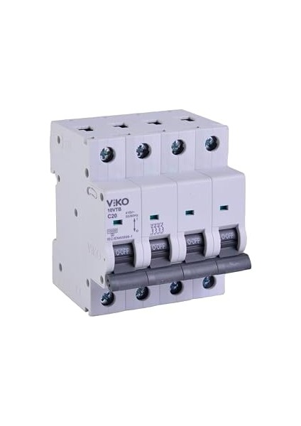 10VTB-4C20 Otomatik Sigorta 10KA C Tipi 4 Kutup 20A modelleri