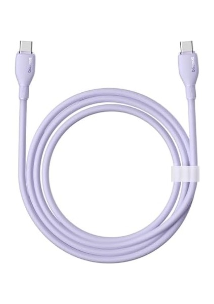 Pudding Hızlı Şarj Özellikli Type-C To Type-C Kablo 100W, 1.2 Metre, Mor modelleri