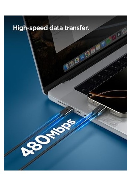 Usb-C To Usb-C 2 Metre Kablo 60W Güç/pps 2.0 Desteği Super Hızlı Şarj / 480 Mbps Data Aktarım Hızı Type-C Ekstra Dayanıklı - ACA08720 modelleri