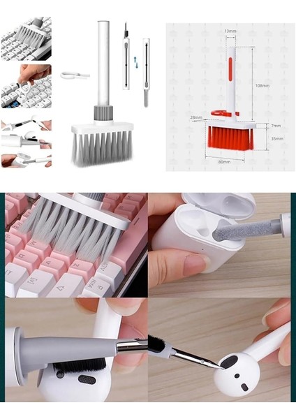 Kulaklık Klavye Ekran Telefon Kamera Lens Temizleme Fırçası Kalem
