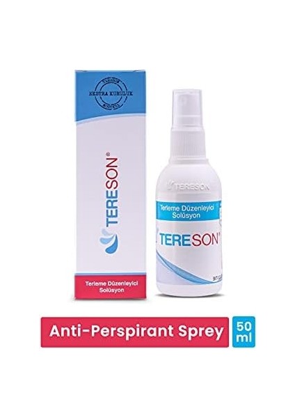 Tereson El,ayak, Koltuk Altı Terleme Önleyici ve Ter Kokusuna Karşı Koruma Antiperspirant Sprey 50 ml