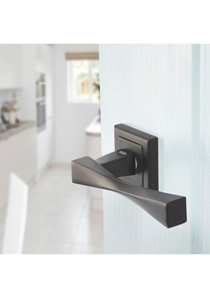 Verona Serisi 35-ZR-8X8-A001-KT-56-11, Rozetli Oda Tipi Kolu, Siyah Mat Kaplama, Parçalar Dahildir modelleri