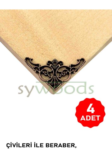 Köşe süsleme figür 4 adet bakır oksit süs kutu sandık kapak köşelik hobi maket diorama tasarım fırsatları