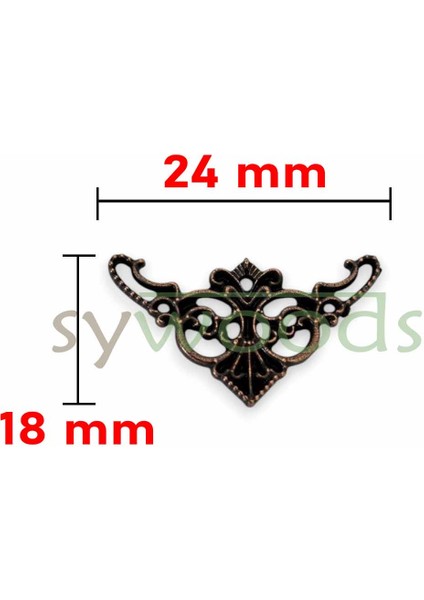 Köşe süsleme figür 4 adet bakır oksit süs kutu sandık kapak köşelik hobi maket diorama tasarım