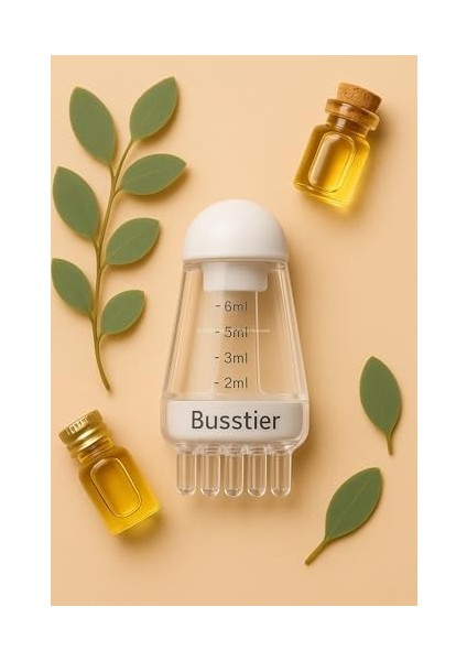Busstier Saç Serumu ve Bakım Yağı Uygulama Aplikatörü, 6 ml Kapasiteli, Masaj Uçlu, Tüm Saç Tipleriyle Uyumlu, Eşit Dağılımlı ve Pratik Kullanım