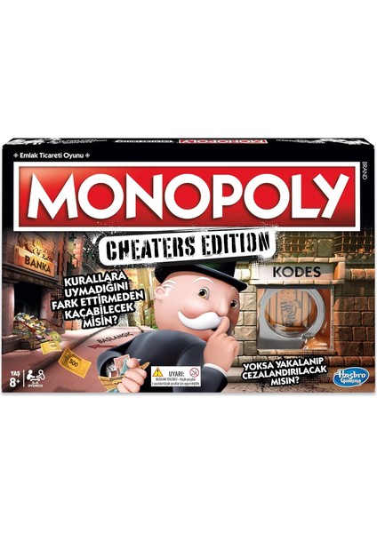 Gaming Monopoly Cheaters Edition Kutu Oyunu, 8 Yaş ve Üstü, 2-6 Oyuncu